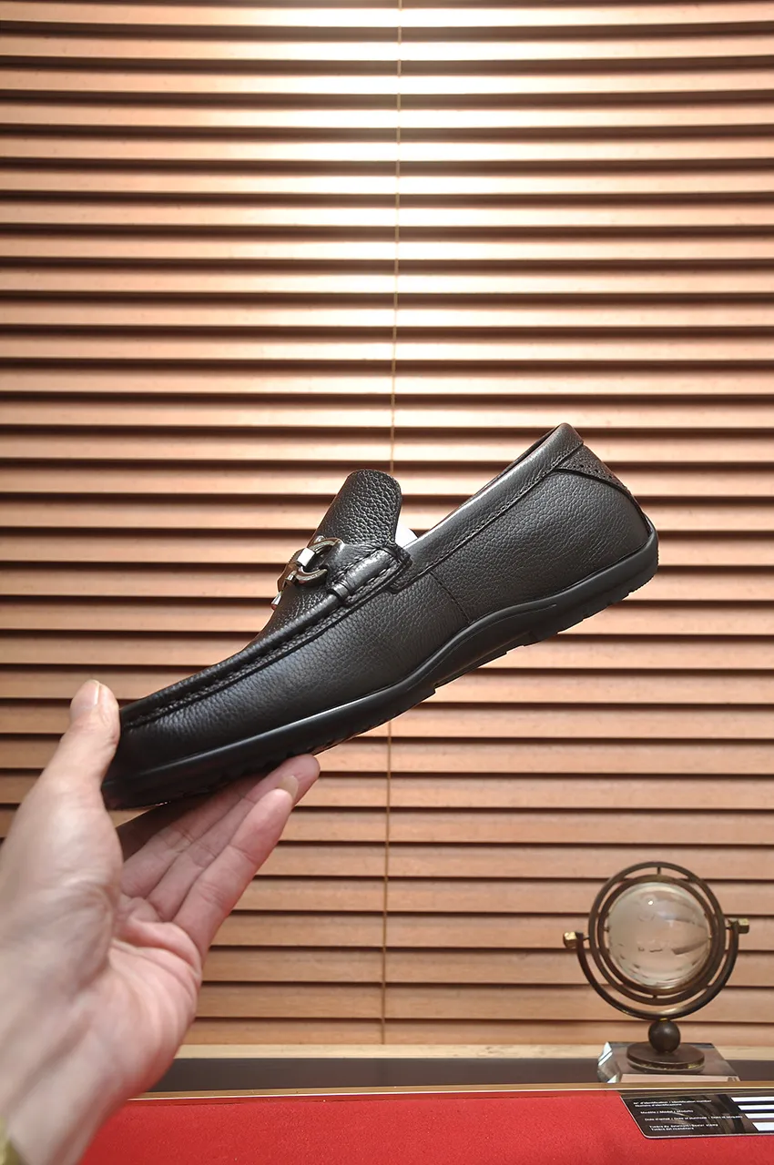 Men's men's shoes 💰520💶[Ferragamo/Ferragamo] (high-end Niuli) New 🍀 Ferragamo* - top version Ferragamo's classic formal leather shoes! Made of imported original cowhide, the inner top layer is comfortable cowhide lining! Original wear-resistant rubber outsole! High quality products! Code number 38-44!